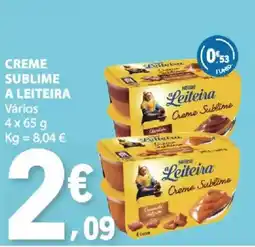 E.Leclerc Creme sublime leiteira promoção