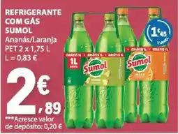 E.Leclerc refrigerante com gás sumol ananás/laranja promoção