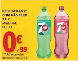 E.Leclerc Refrigerante com gás zero 7 up mint/pink promoção