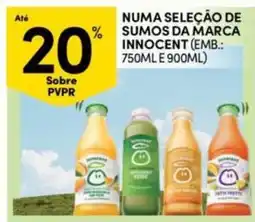 Continente Bom dia sumos da marca innocent promoção