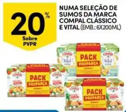 Continente Bom dia Numa seleção de sumos da marca compal clássico e vital promoção