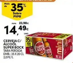 Continente Bom dia Cerveja c/ alcool super bock promoção