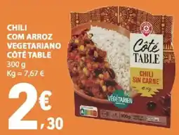 E.Leclerc Chili com arroz vegetariano côté table promoção