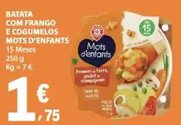 E.Leclerc Mots d'enfants batata com frango e cogumelos promoção
