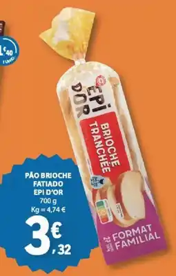 E.Leclerc Pão brioche fatiado epi d'or promoção