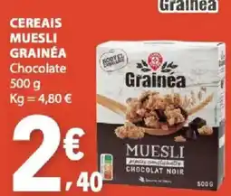 E.Leclerc Muesli grainea chocolate promoção