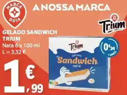 E.Leclerc gelado sandwich trium promoção