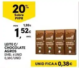 Continente Bom dia Leite c/ chocolate agros promoção