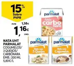 Continente Bom dia Nata UHT Parmalat Cogumelos/3 Queijos/Carbónara promoção