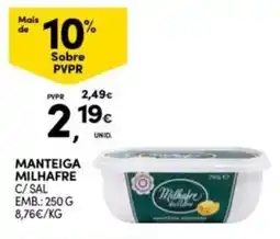 Continente Bom dia Manteiga milhafre c/ sal promoção