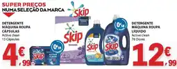 E.Leclerc Skip detergente máquina roupa cápsulas active clean promoção