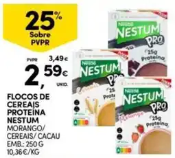 Continente Bom dia Flocos de cereais proteína nestum morango/cereais/cacau promoção