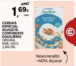 Continente Bom dia Cereais especial silhueta continente equilíbrio original promoção