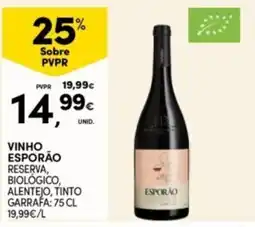 Continente Bom dia vinho esporão reserva, biológico, tinto promoção