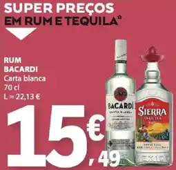 E.Leclerc rum bacardi carta blanca promoção