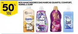 Continente Bom dia Amaciadores das marcas quanto, comfort, vernel e surf promoção