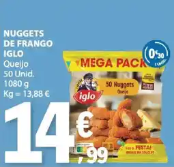 E.Leclerc nuggets de frango iglo queijo promoção