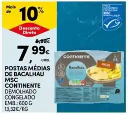 Continente Bom dia Postas médias de bacalhau msc continente promoção