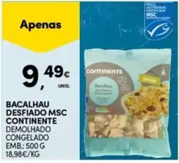 Continente Bom dia Bacalhau desfiado msc continente promoção
