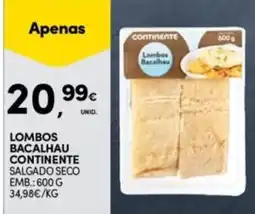 Continente Bom dia lombos bacalhau continente promoção