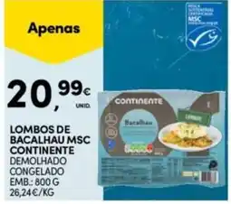 Continente Bom dia lombos de bacalhau msc continente promoção