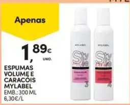 Continente Bom dia Espumas volume e caracóis mylabel promoção