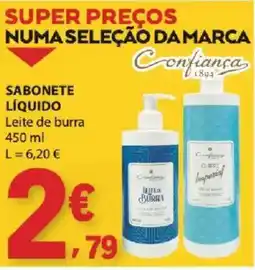 E.Leclerc Sabonete líquido leite de burra confiança promoção