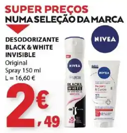E.Leclerc desodorizante black & white invisible original promoção