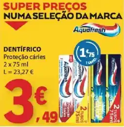 E.Leclerc Dentífrico aquafresh proteção cáries promoção