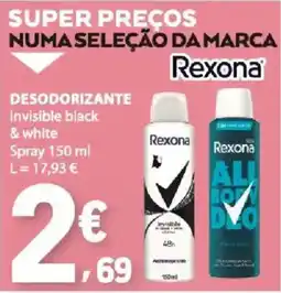 E.Leclerc Desodorizante invisible black & white spray promoção