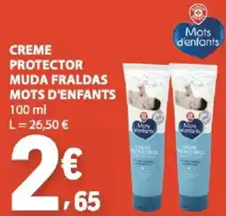 E.Leclerc Creme protector muda fraldas mots d'enfants promoção