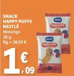 E.Leclerc Snack happy puffs nestlé morango promoção