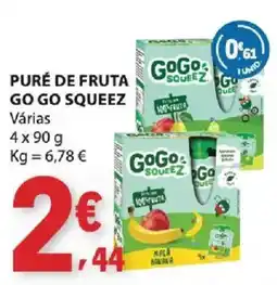 E.Leclerc Puré de fruta go go squeez varias promoção