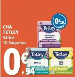 E.Leclerc Chá tetley vários 10 saquetas promoção