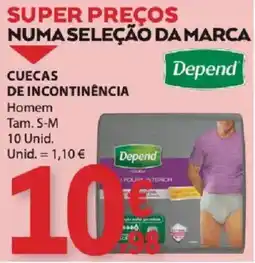 E.Leclerc Cuecas de incontinência homem depend promoção