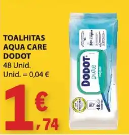 E.Leclerc toalhitas aqua care dodot promoção