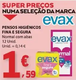 E.Leclerc pensos higiénicos fina e segura evax promoção