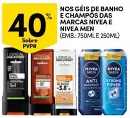 Continente Bom dia Nossos géis de banho e champôs das marcas nivea e nivea men promoção