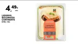 Continente Bom dia Lasanha bolonhesa continente promoção