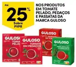 Continente Bom dia tomate pelado, pedaços e passatas da marca guloso promoção