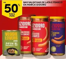 Continente Bom dia salsichas de lata e frasco da marca izidoro promoção