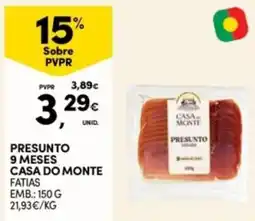 Continente Bom dia Presunto casa do monte promoção