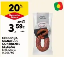 Continente Bom dia Chourica signature continente seleção promoção