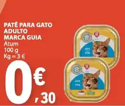 E.Leclerc Patê para gato adulto marca guia atum promoção
