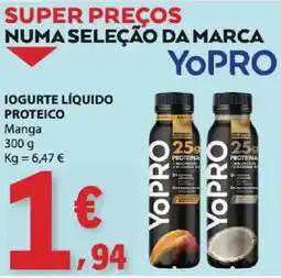 E.Leclerc Iogurte líquido proteico mango yo pro promoção