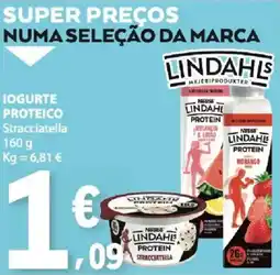 E.Leclerc Iogurte proteico lindahls stracciatella promoção