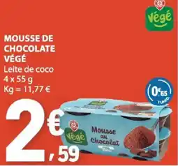 E.Leclerc Mousse de chocolate vegé promoção
