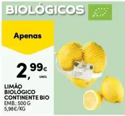 Continente Bom dia Limão biológico continente bio promoção