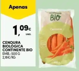 Continente Bom dia cenoura biológica continente bio promoção