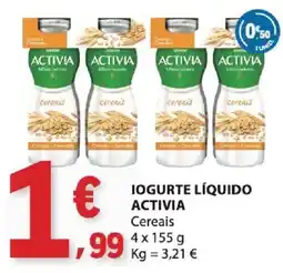 E.Leclerc Iogurte líquido activia cereais promoção